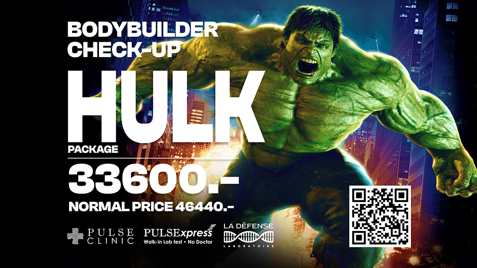 HULK Bodybuilder CheckUp Package PULSExpress Lab Test without doctor PULSE CLINIC Asia's